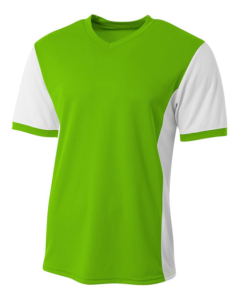 A4 Premier Soccer Jersey (N3017), Color 'Lime / White'